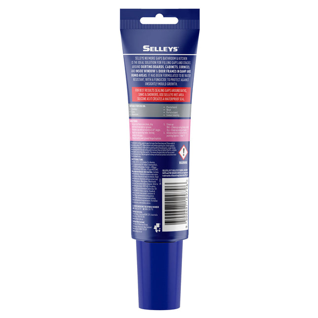 Selleys No More Gaps Bathroom & Kitchen Mould Resistant White x 130g (2)