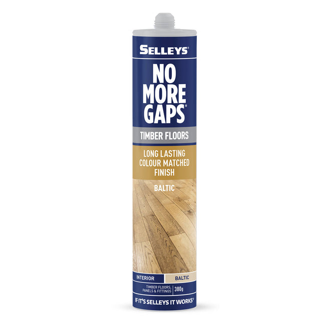 Selleys No More Gaps Timber Floors Gap Filler Baltic 380g cartridge, front of pack