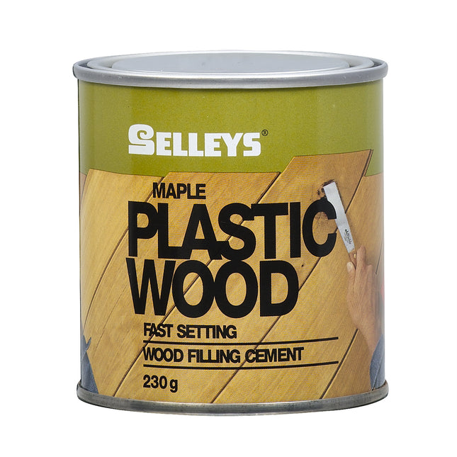Selleys Plastic Wood Filler Cement 230g maple coloured tin
