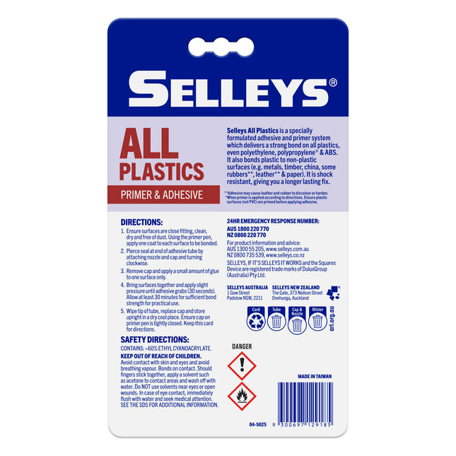 Selleys Power Grip All Plastics Super Glue Shock Resistant 3ml (2)