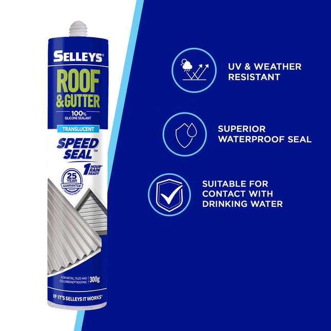 Selleys Roof and Gutter Speed Seal - Translucent 300g (2)