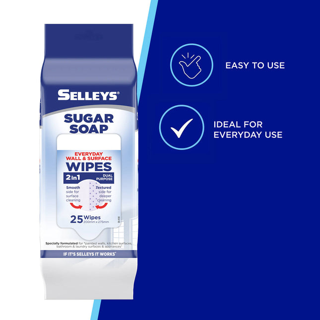 Selleys Sugar Soap Wall & Surface Cleaning x 25 Wipes (2)