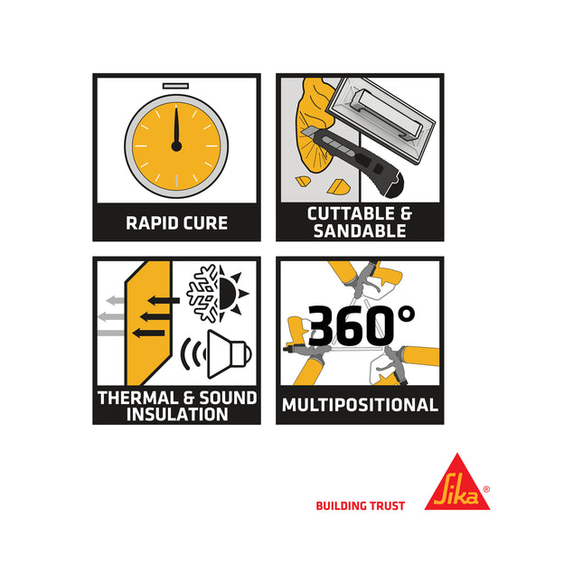 Sika Boom AP Multi-Purpose Expanding Polyurethane Foam 500ml (2)