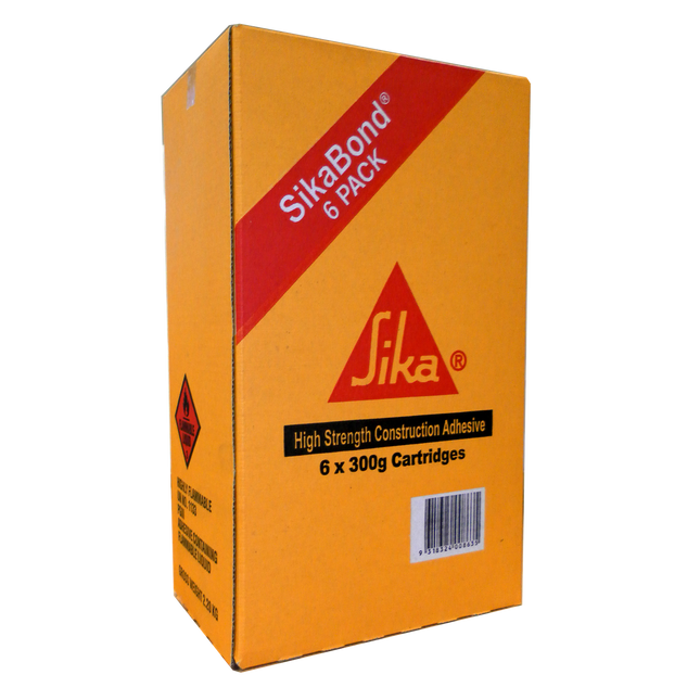 Sika SikaBond-142 Instant Nails construction adhesive 300g cartridges, 6 pack