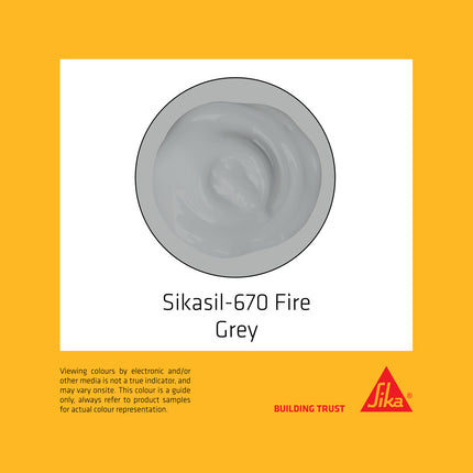 Sika Sikasil 670 Fire Resistant Silicone Sealant [Grey] (4)