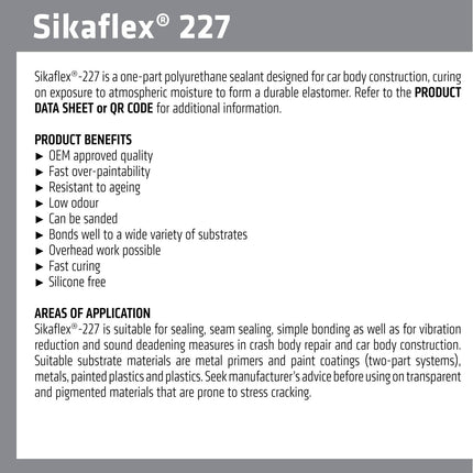 Sikaflex Sika 227 Automotive Sealant Fast Curing non-sagging 310ml [Black] (3)