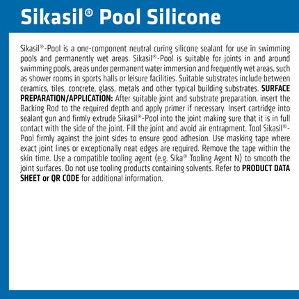 Sikasil Pool Neutral-Cure Silicone Sealant 300 ml [White] (3)