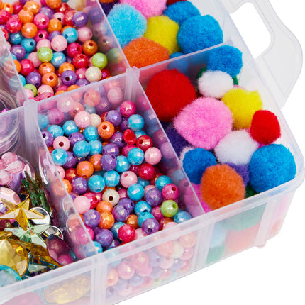 Stakt 30 compartment 3 tier clear storage box with carry handle and clip locks (4)