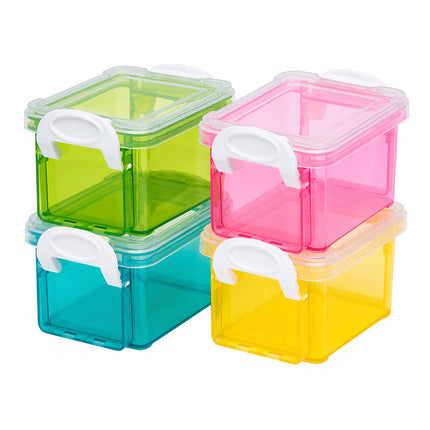 Stakt 4 Tier 16 Piece Storage Boxes with clear frame and colourful mini drawers (3)