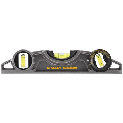 Stanley FatMax 3 vial magnetic torpedo level with silver die-cast aluminium body (2)
