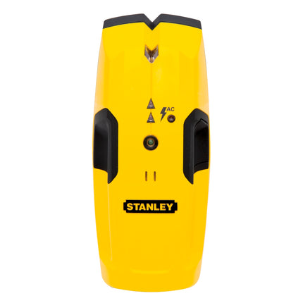 Yellow and black Stanley S100 Stud Sensor with LED indicators and AC alert