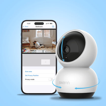 Swann EVO 2K Indoor Pan & Tilt Wi-Fi Camera in white (3)