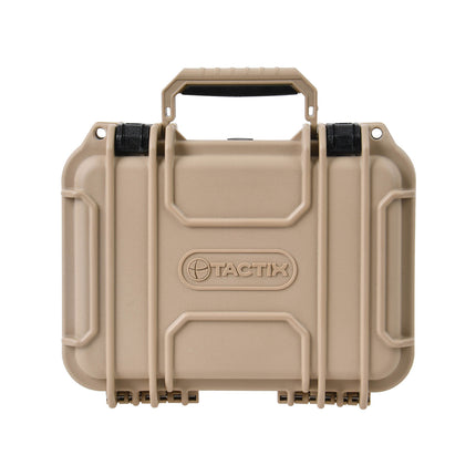 Tactix Tough Case Small in tan with latches closed (2)