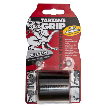 Tarzan's Grip Super Strong Duct Tape 5m black roll in retail packaging