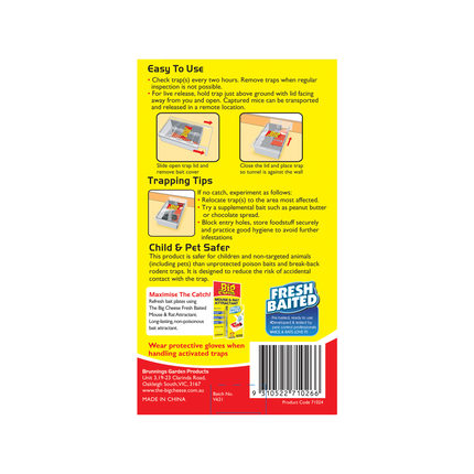 The Big Cheese Live Multi-Catch Mouse Trap (Single, Pre-Baited) (2)