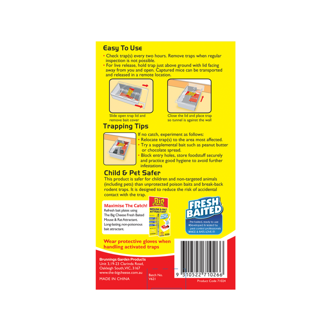 The Big Cheese Live Multi-Catch Mouse Trap (Single, Pre-Baited) (2)