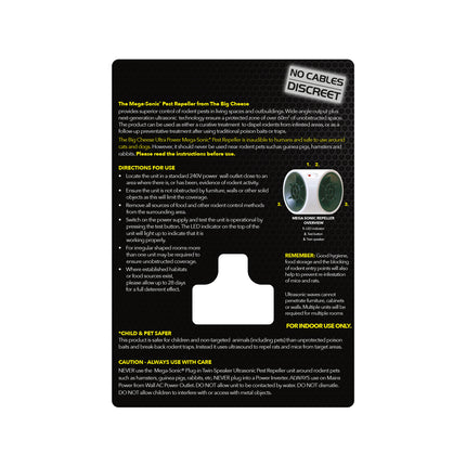 The Big Cheese Mega-Sonic Pest Repeller (Plug-In, Twin Speaker) (4)