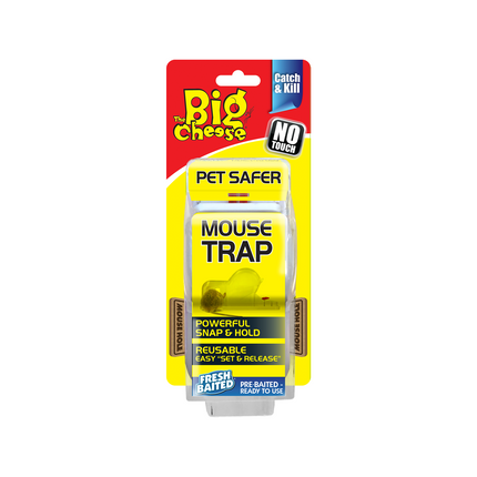 The Big Cheese Pet Safer Mouse Trap with clear protective bubble