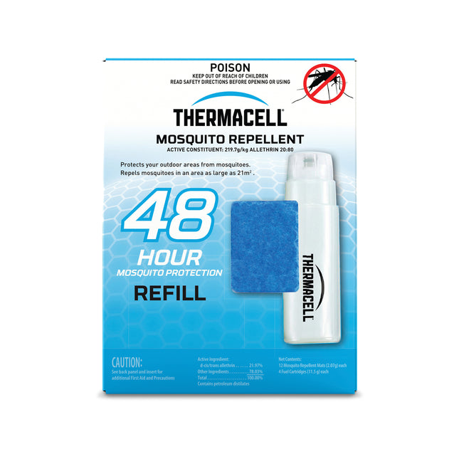 Thermacell 48 Hour Mosquito Repellent Refill pack with 12 mats and 4 butane cartridges