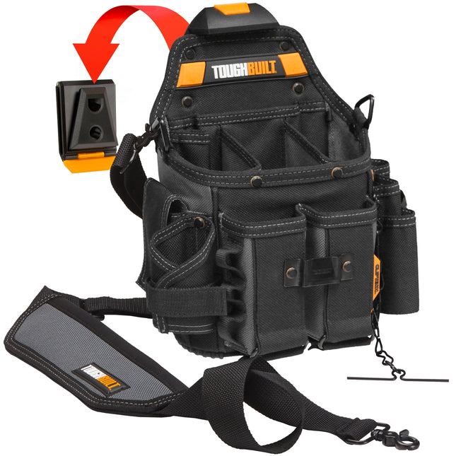 ToughBuilt Journeyman Electrician Pouch with shoulder strap in black