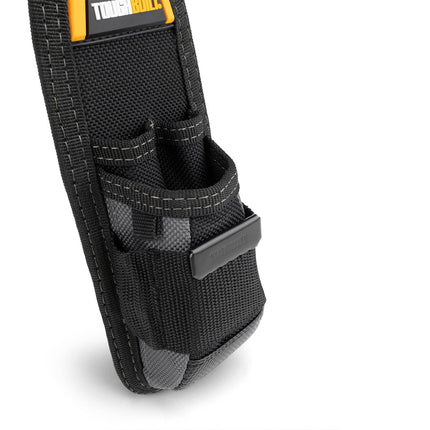 ToughBuilt TB-30 black utility pouch with steel belt clip and six pockets and loops (3)