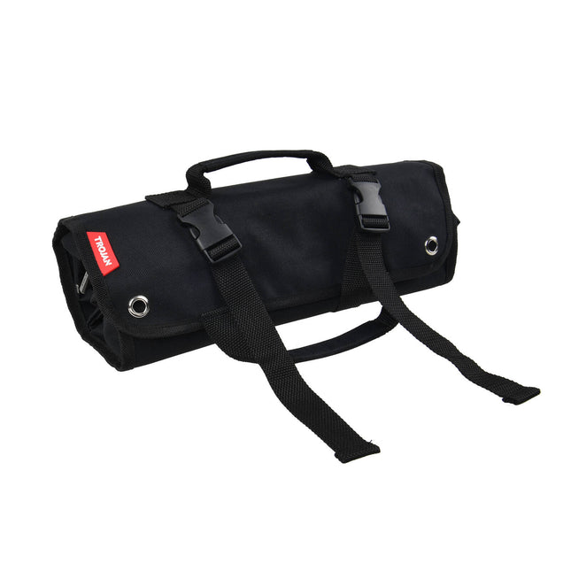 Trojan 5 Pouch Tool Roll with five zippered pouches and adjustable straps