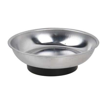 Trojan 100mm round magnetic tray in stainless steel