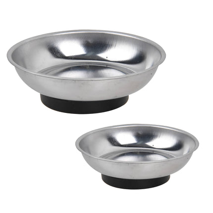 Trojan round 150mm stainless steel magnetic tray 2 pack