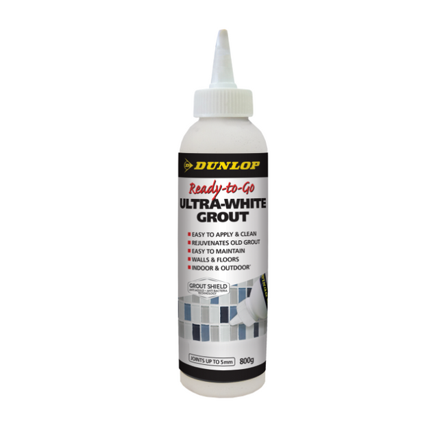 Dunlop Ready-to-Go Coloured Grout, Anti-Mould No-Mix - 800g