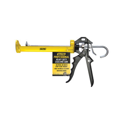 Uni-Pro Professional No-Drip Heavy Duty Caulking Gun in yellow and black