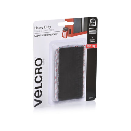 Velcro Brand Heavy Duty Hook and Loop Tape 50 x 100mm Black (2 Pack) (3)