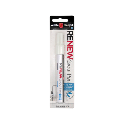 White Knight Renew Grout Pen white on pack