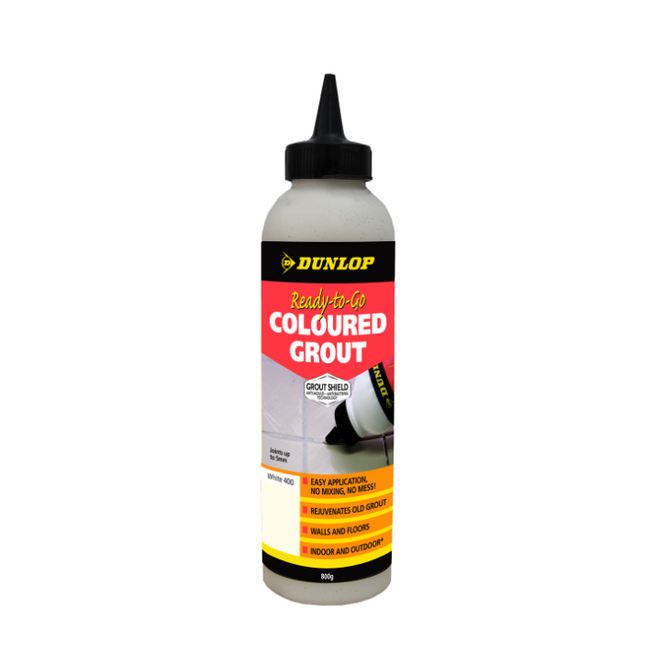 Dunlop Ready-to-Go Coloured Grout, Anti-Mould No-Mix - 800g