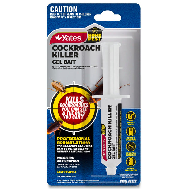 Yates Home Pest Cockroach Killer Gel Bait 10g syringe pack